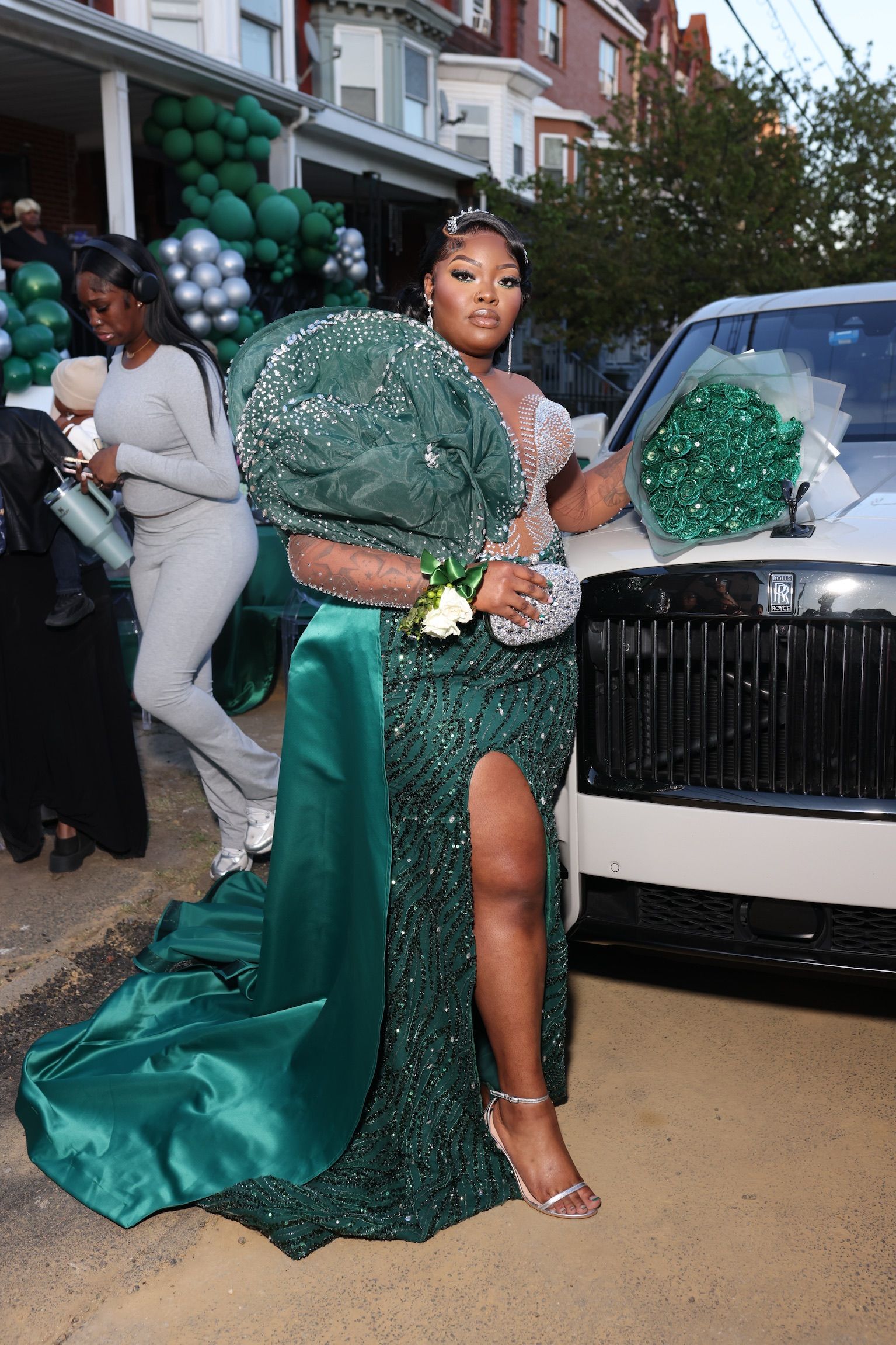 Tri-Tone Elegance Wedding Gown